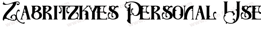 Zabritzkyes Personal Use字体转换